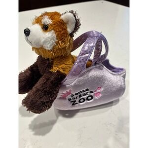Aurora Fancy Pals Red Panda Plush in Santa Barbara Zoo Purple Carrier Bag